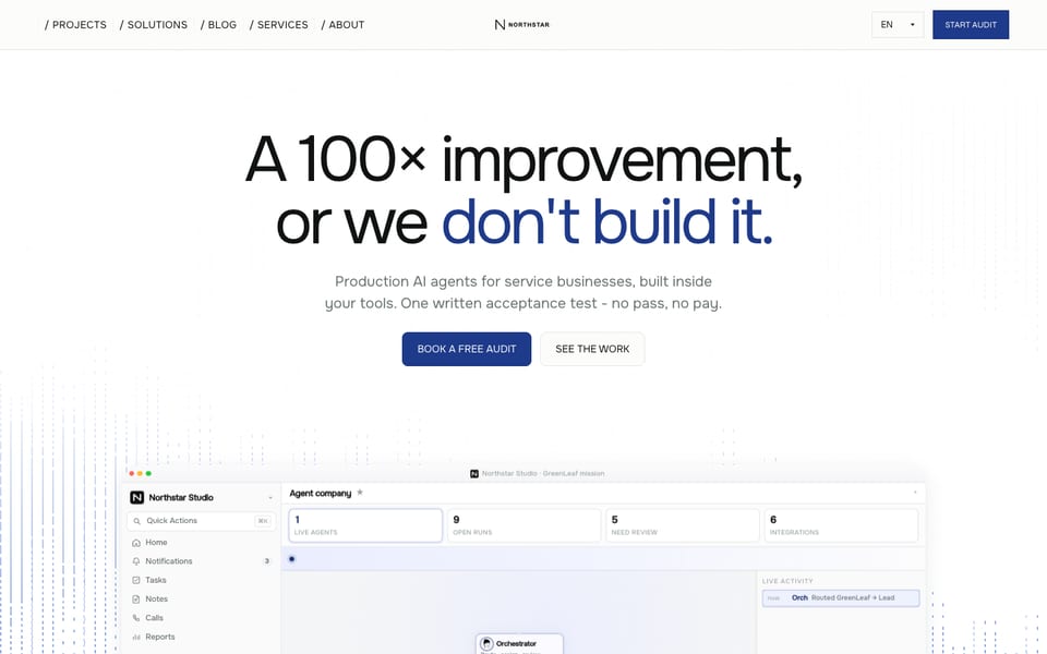 Northstar - AI Agency & Agent Studio Site