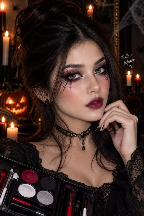 Glam clown makeup