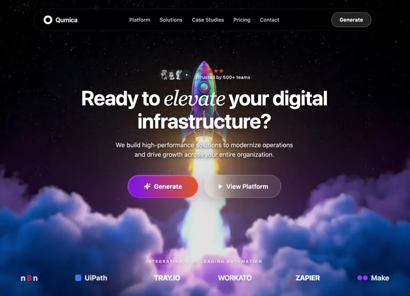 Infrastructure — KI & SaaS hero-bereich preview