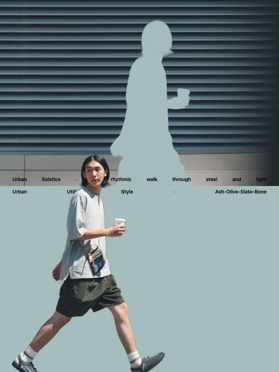 실루엣을 더한 스트리트 패션 인물