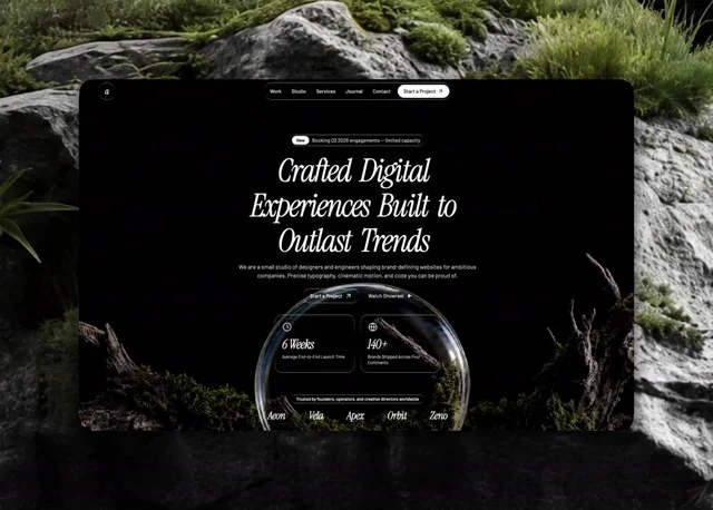 Digital Experiences Agências e estúdios Landing page design preview