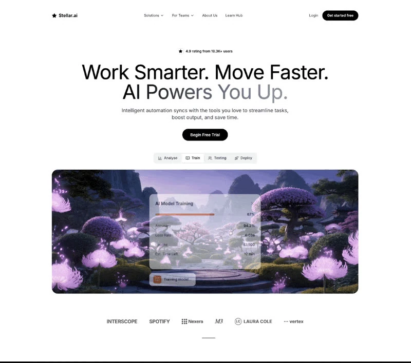 Stellar AI — KI & SaaS hero-bereich preview