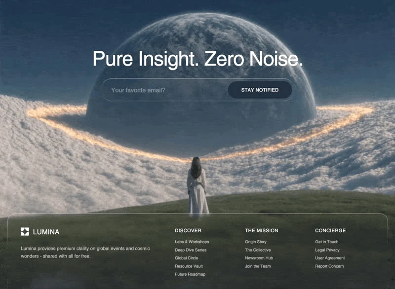 Lumina — Bildung & Community footer preview