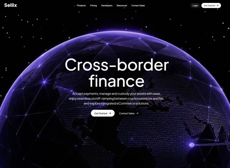 Sellix — Fintech landingpage preview