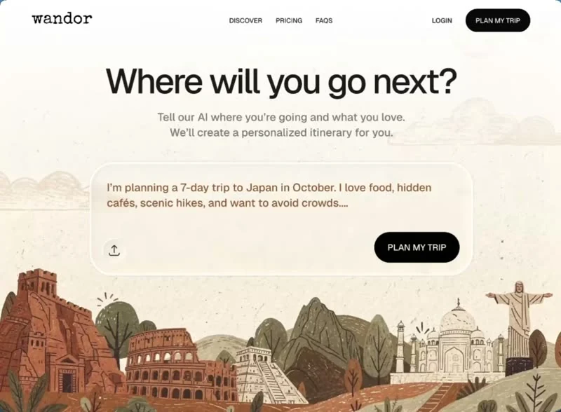 AI Trip Planner — Reisen preissektion preview