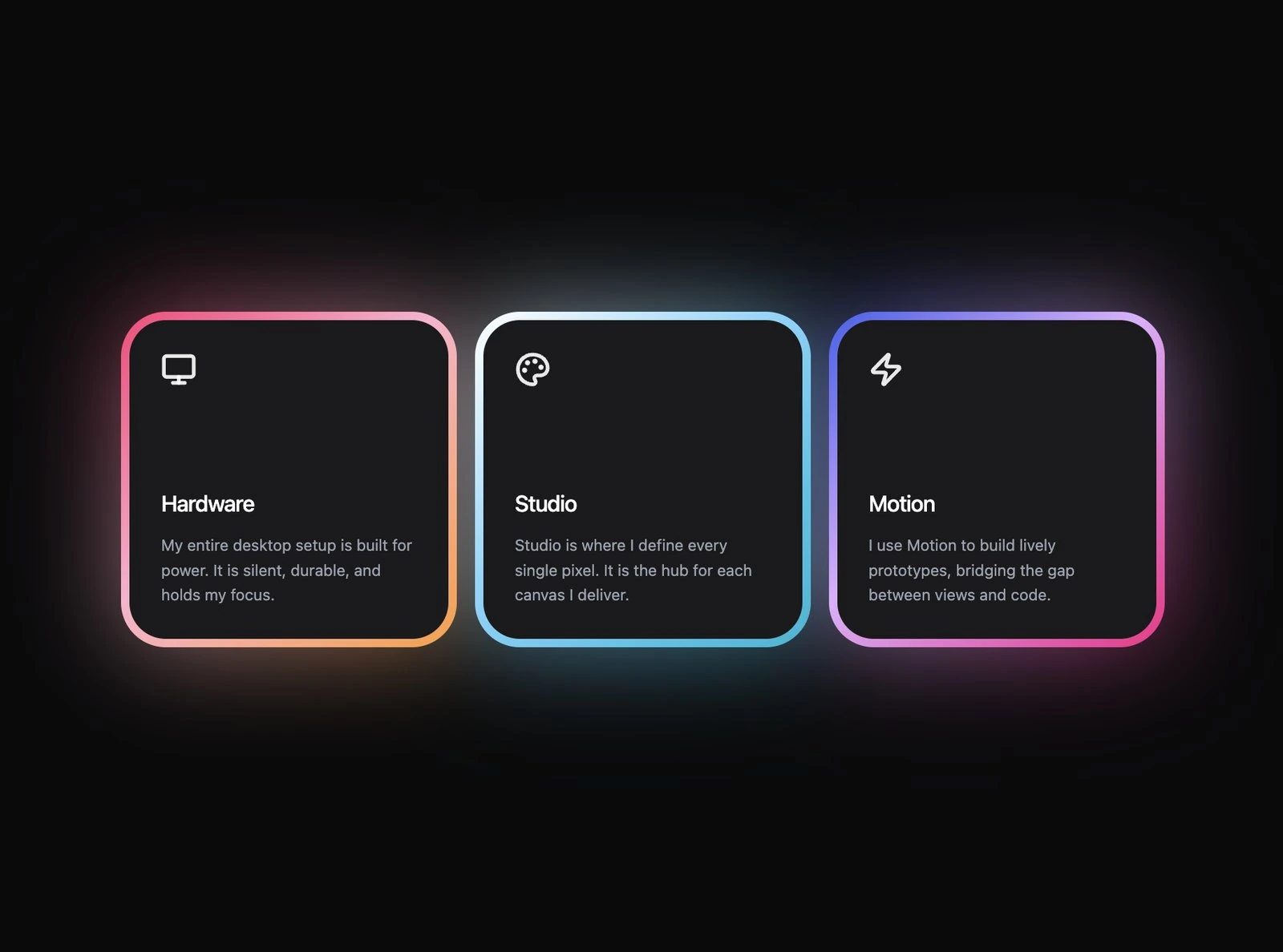 Glow Features — Agenturen & Studios feature-bereich preview