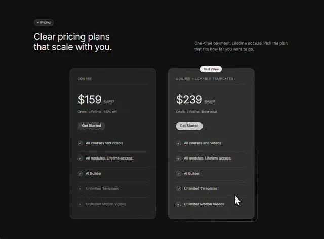 Rocket Pricing — KI & SaaS preissektion preview