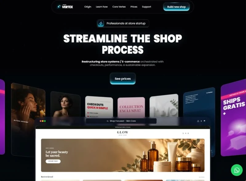 Vertex — E-Commerce landingpage preview