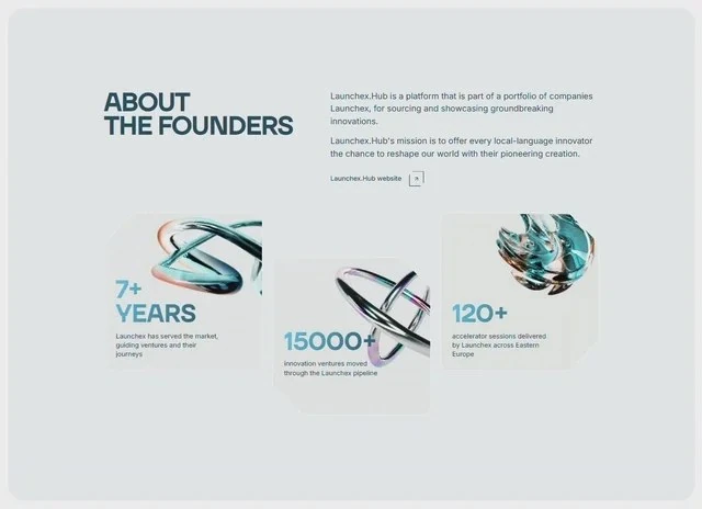 LaunchEx About Agencies & Studios About page design preview