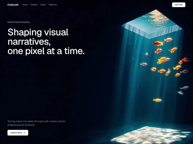 Immersive Ocean Agencies & Studios Hero section design preview