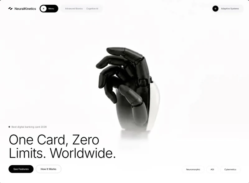 Tech-Forward — Fintech hero-bereich preview