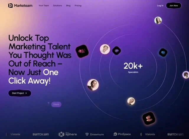 Network Hero — Agenturen & Studios hero-bereich preview