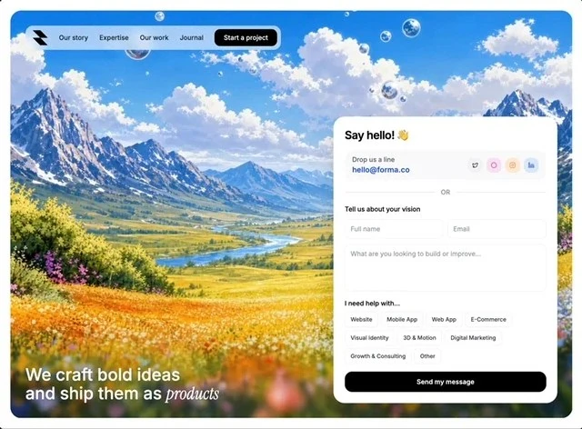 Build With Us AI & SaaS About page design preview