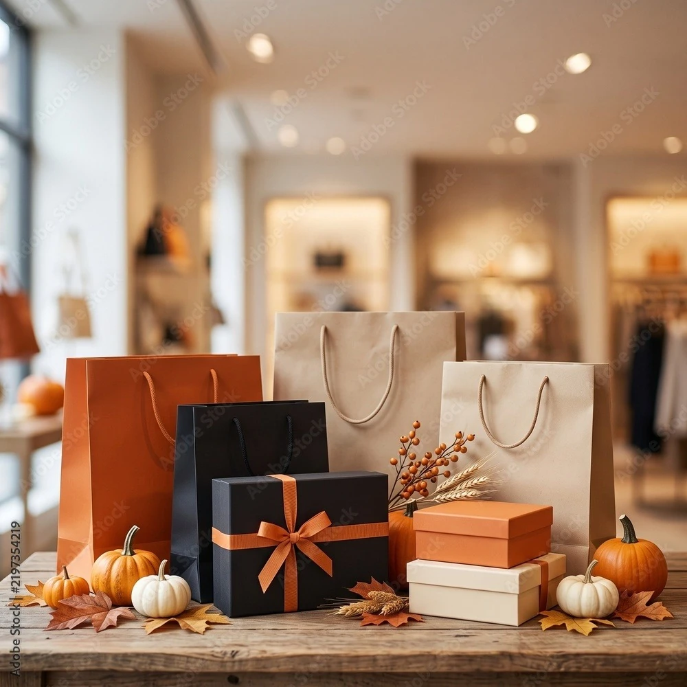 Gift Packaging on a Boutique Table