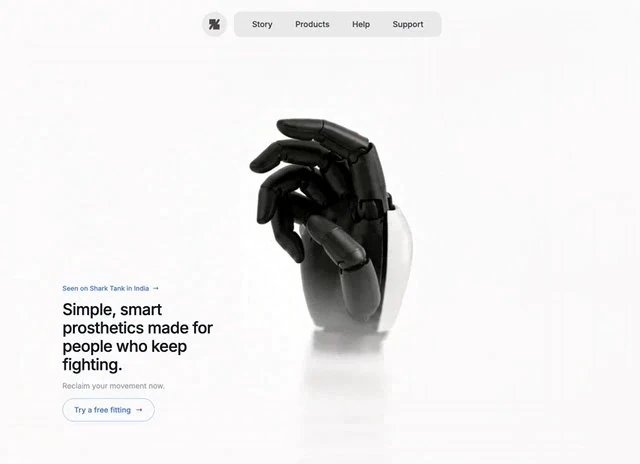 Prosthetics Hero — Gesundheit hero-bereich preview