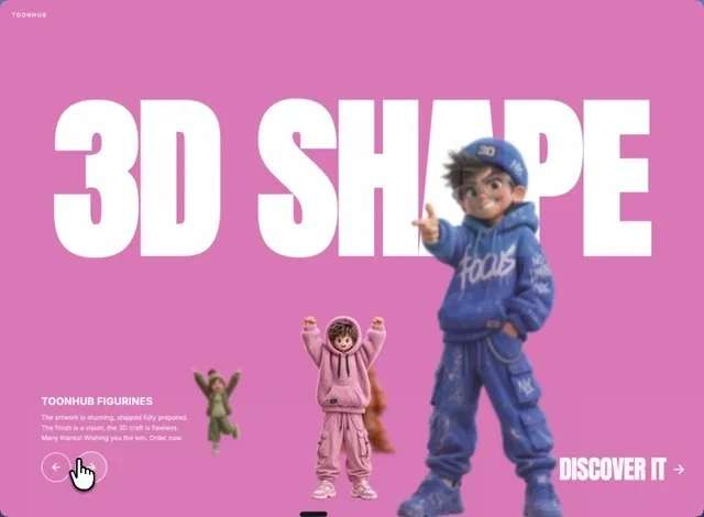 3D Collectible Hero — 3D & Games hero-bereich preview