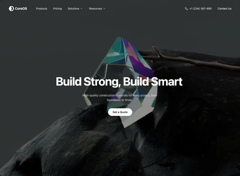CoreOS — Industrie hero-bereich preview