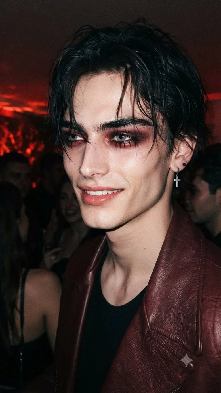 Smoky red eye makeup