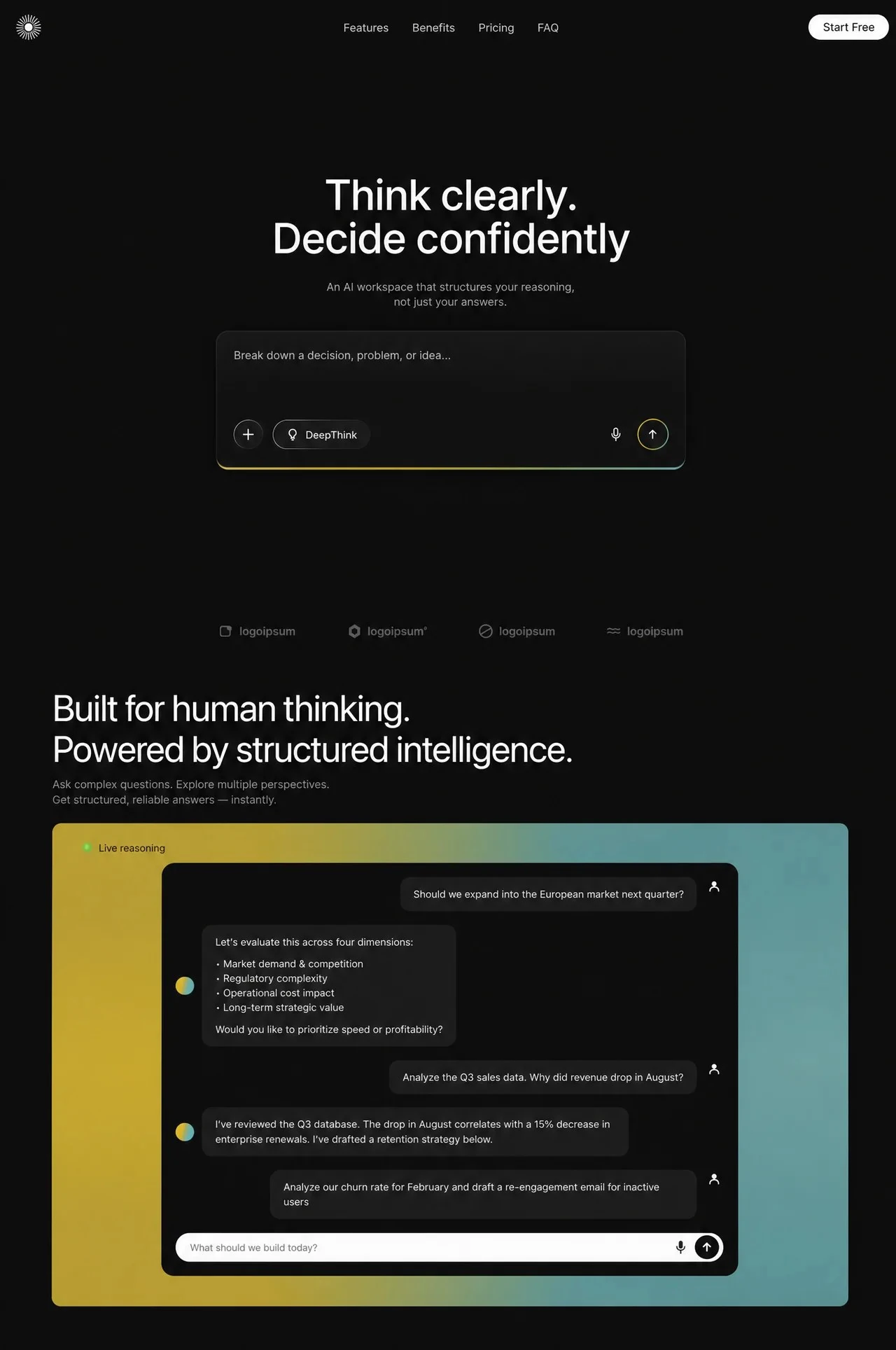 DeepThink KI & SaaS Landingpage design preview