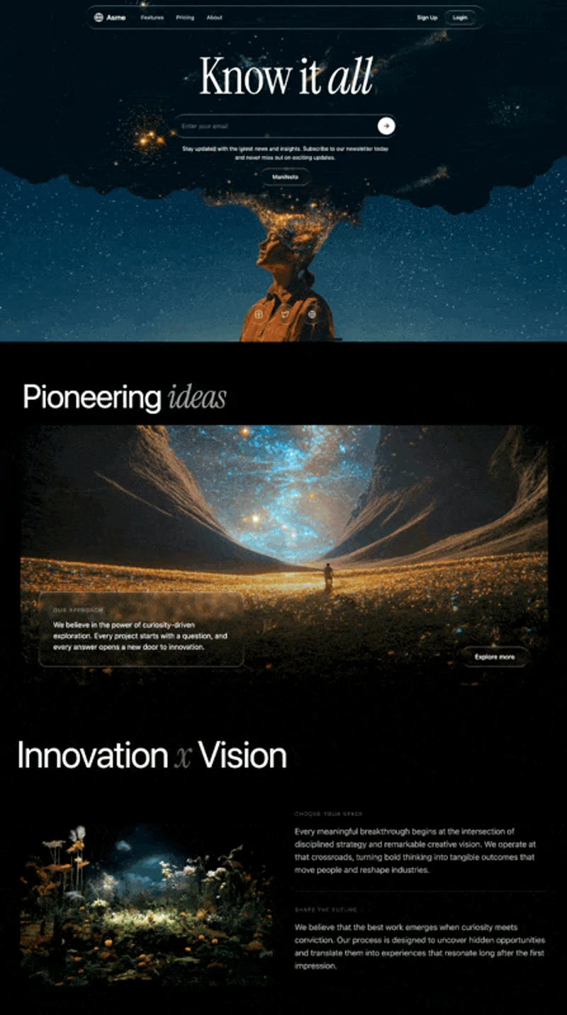 Innovation — Agenturen & Studios landingpage preview