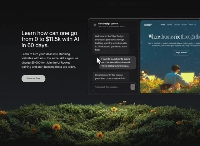 Rocket CTA IA y SaaS CTA design preview