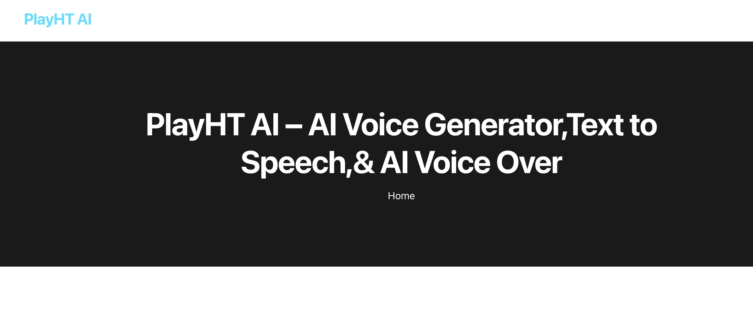PlayHT voice workflow