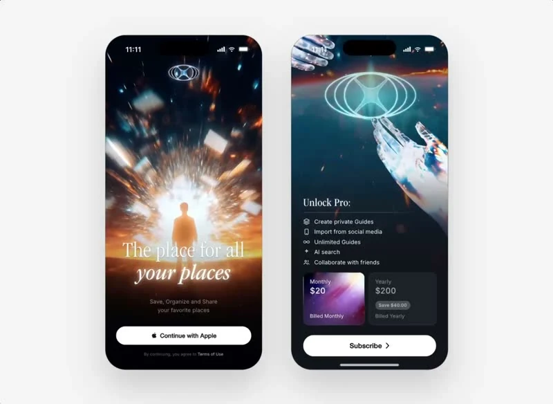 Place Saver — Reisen landingpage preview