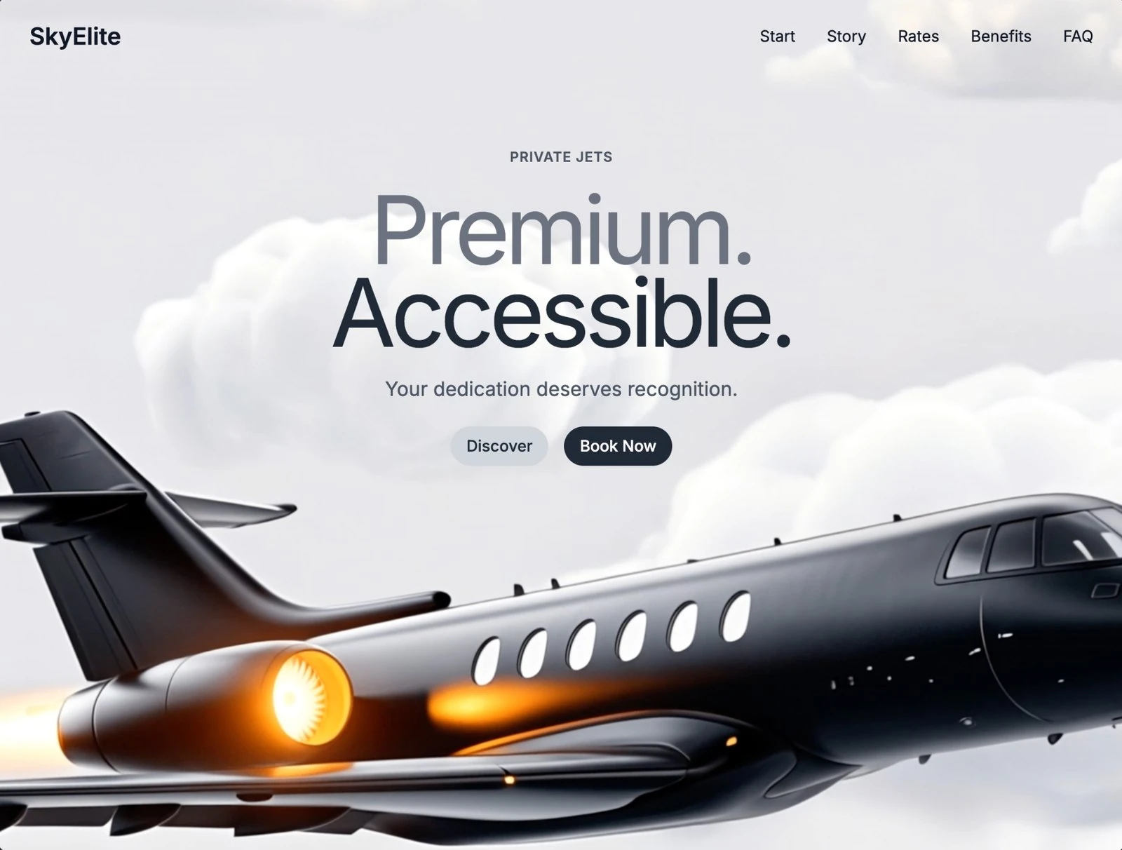 SkyElite Private Jets — Reisen hero-bereich preview