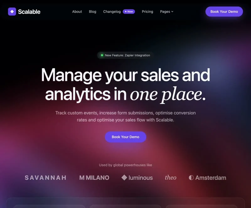 Scalable — KI & SaaS hero-bereich preview