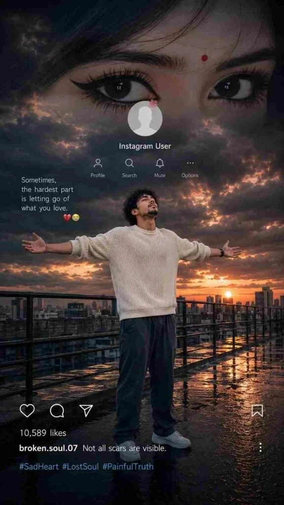 옥상에서 담은 이별 감성