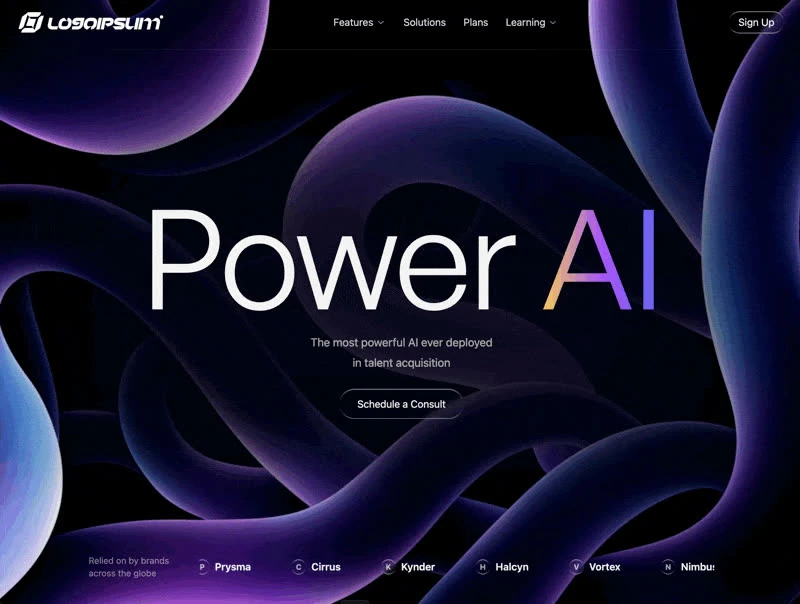 Power AI — KI & SaaS hero-bereich preview