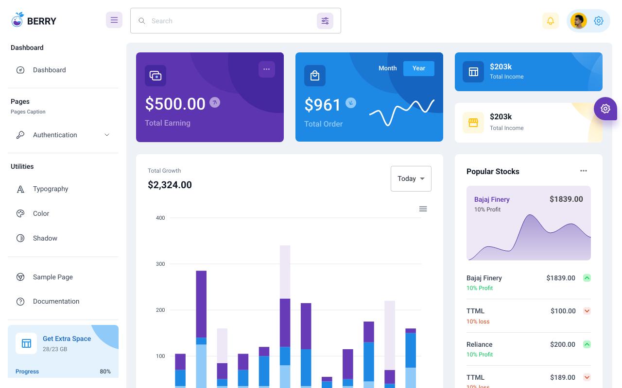 Berry Free MUI React Admin Template