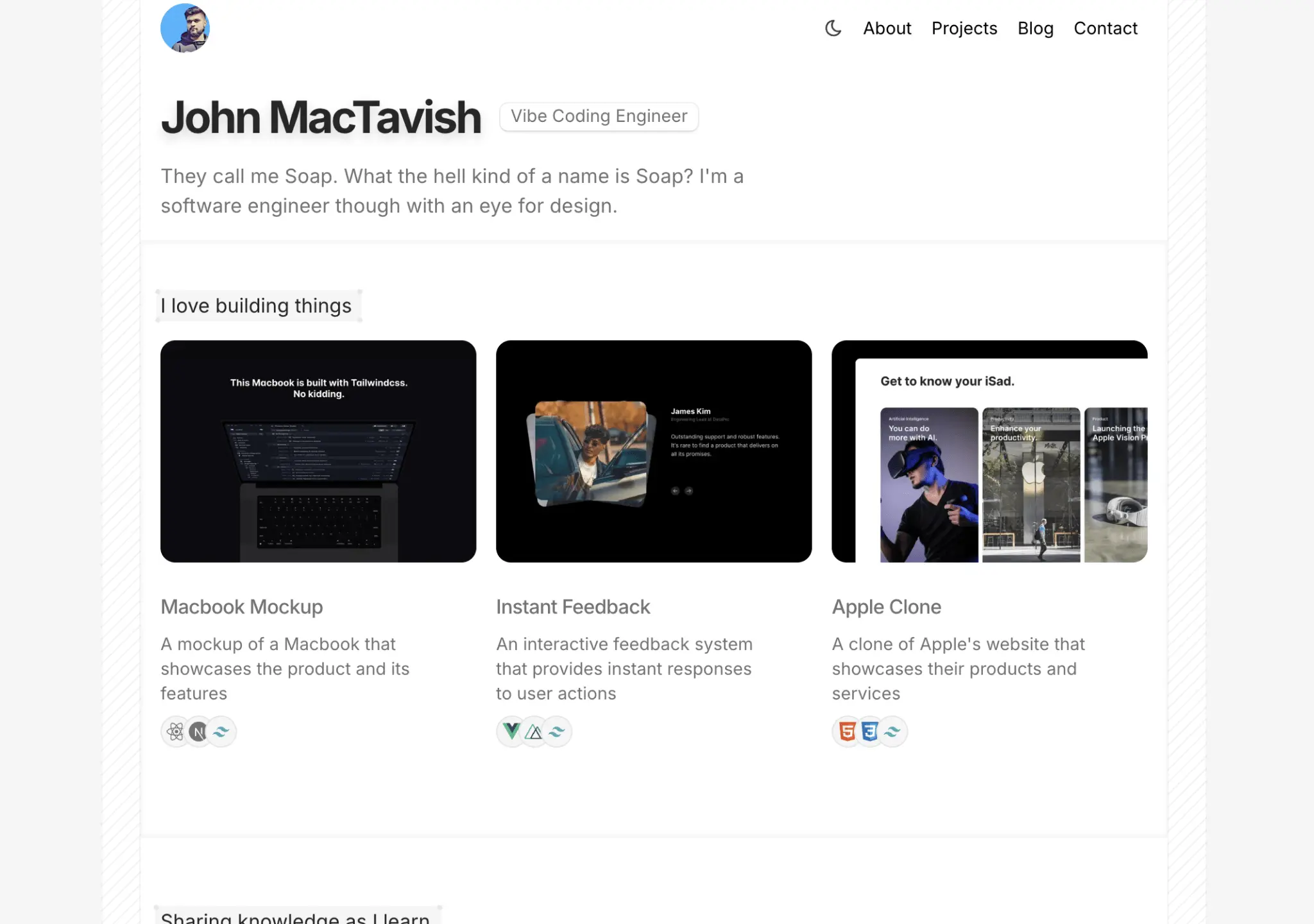 Minimal Portfolio Template