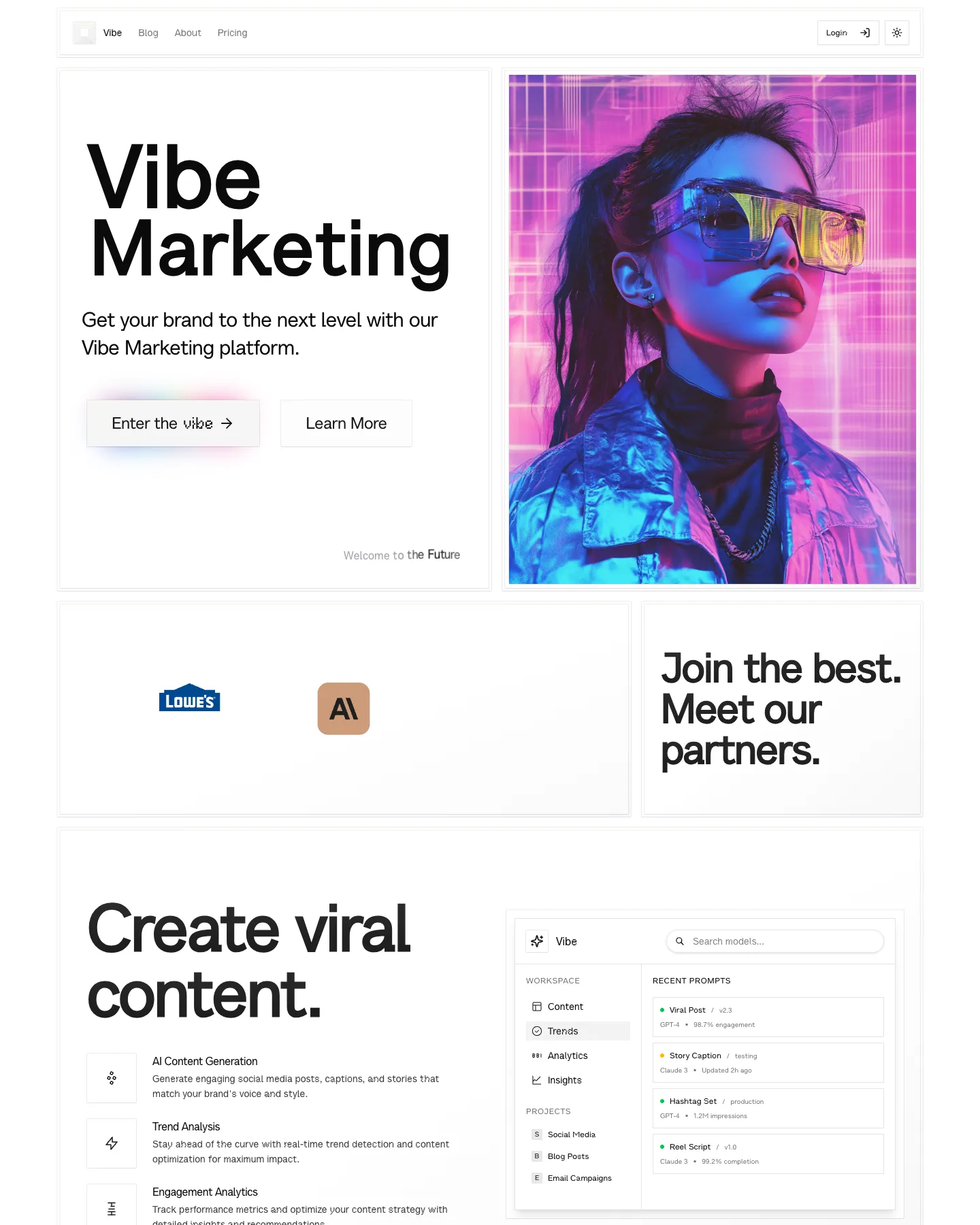 Polar Subscription website template, / page, part 1