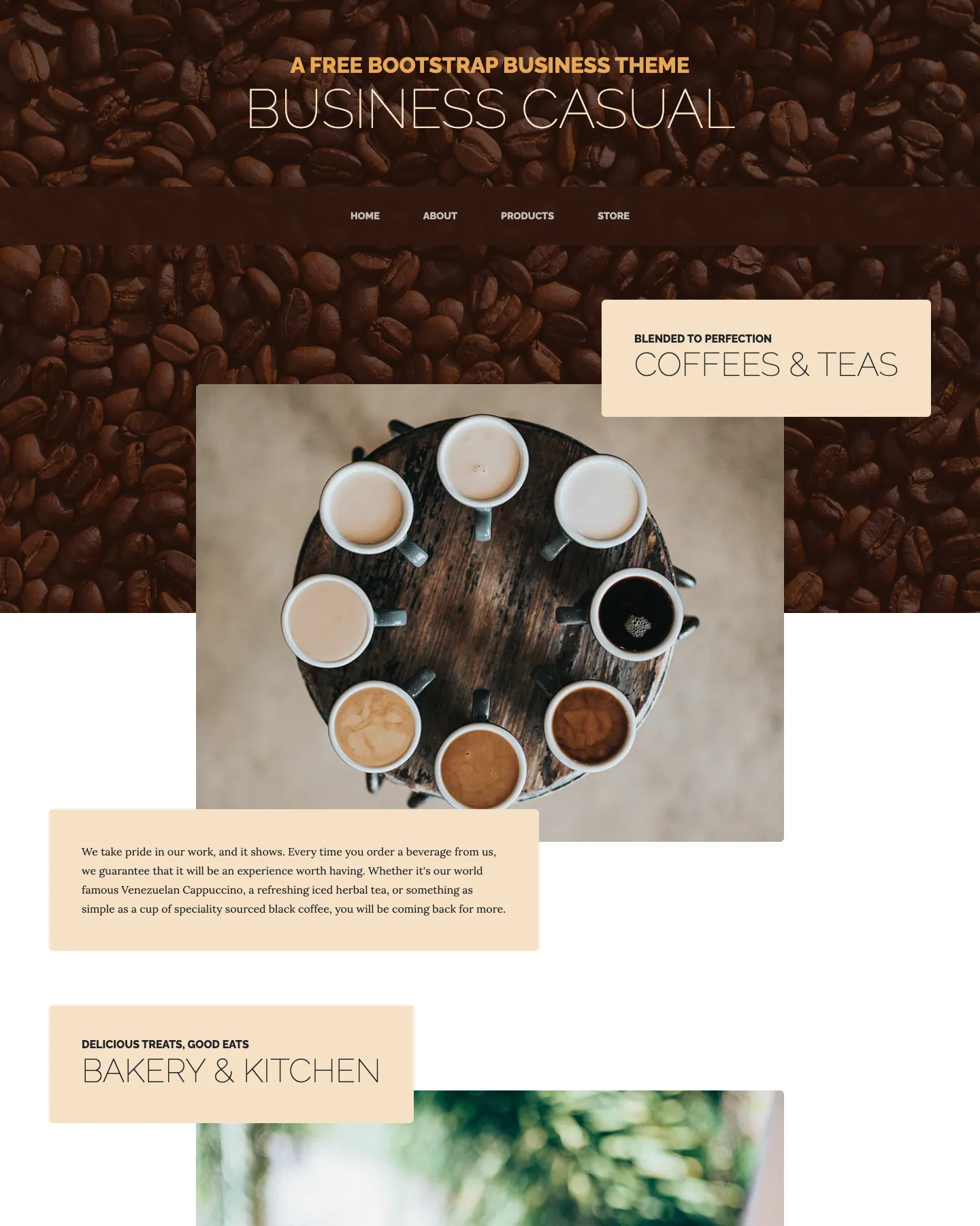 Business Casual website template, /startbootstrap-business-casual/products.html page, part 1