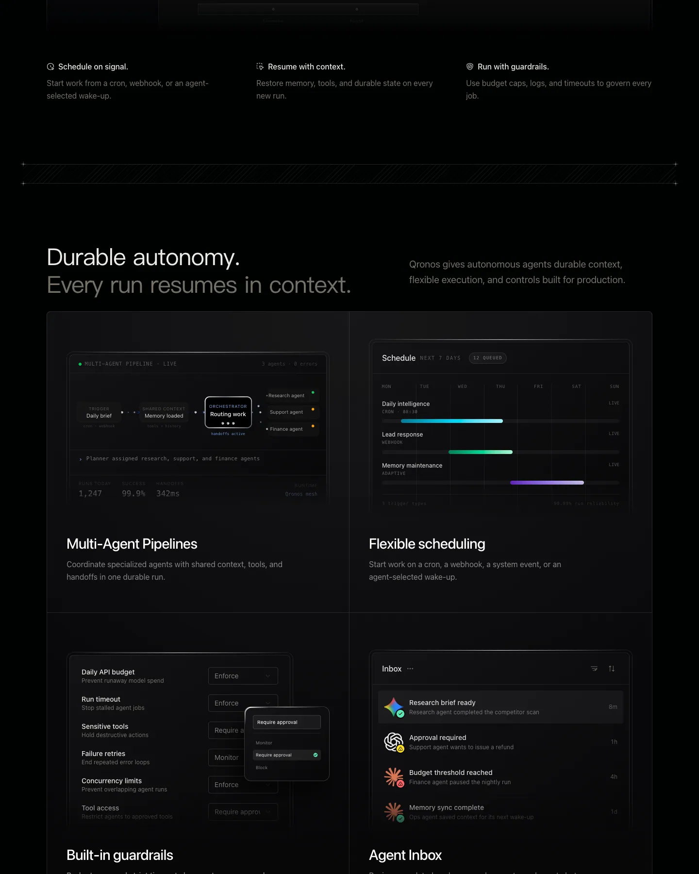 Qronos AI/SaaS Product Template website template, / page, part 2