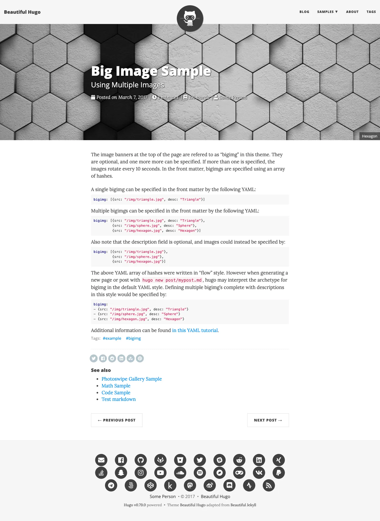 Beautiful Hugo website template, /post/2017-03-07-bigimg-sample page, part 1