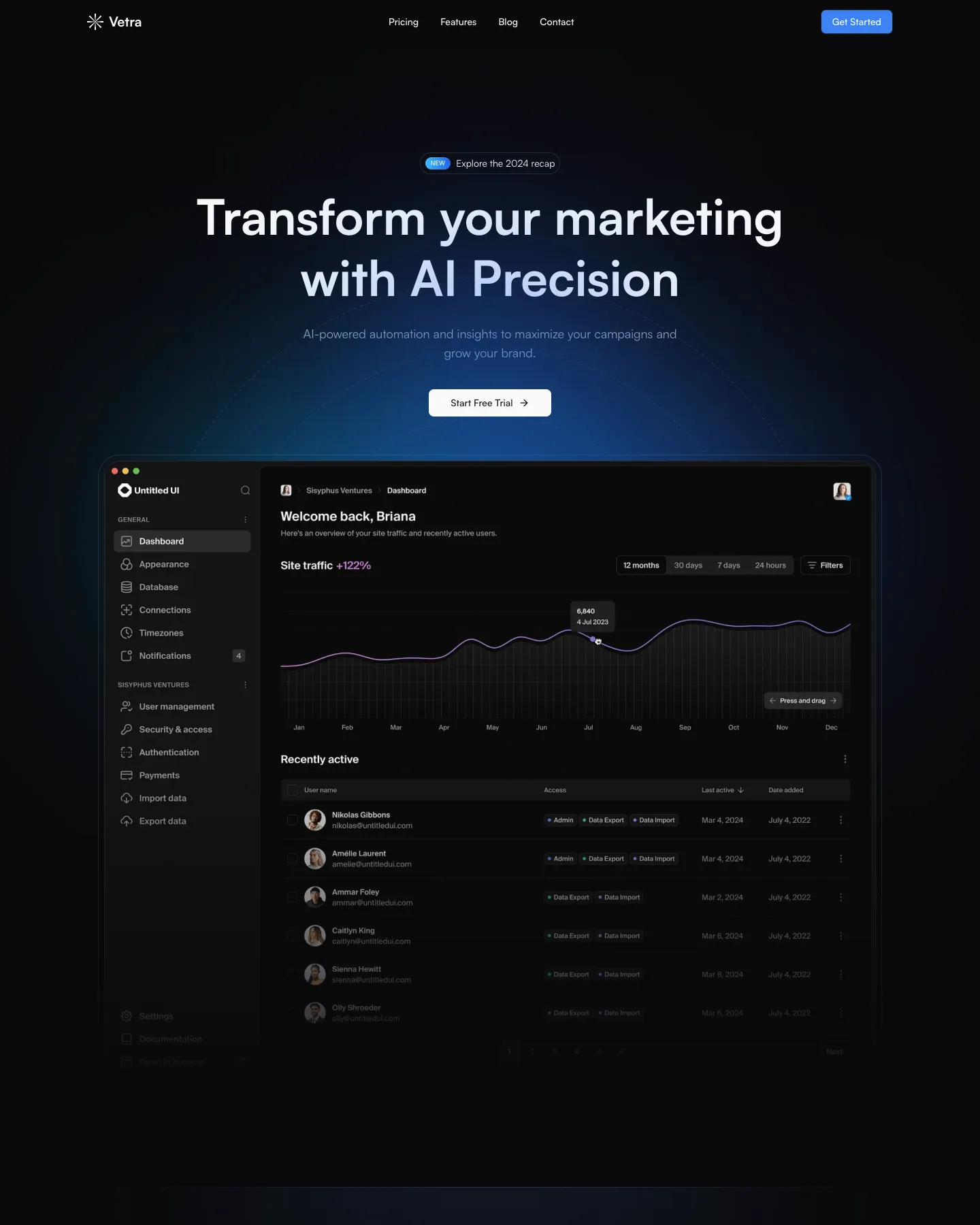 Vetra website template, / page, part 1