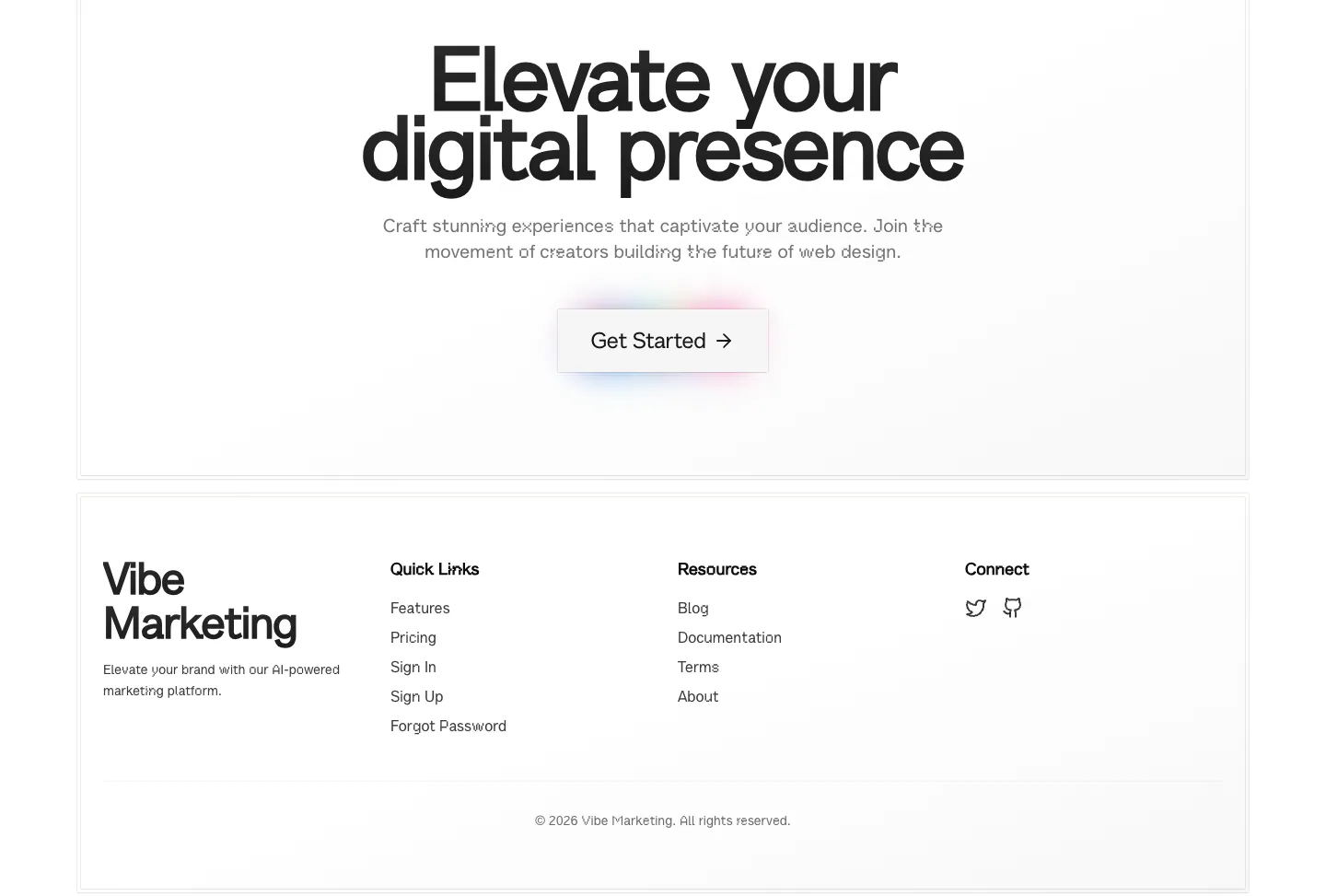 Polar Subscription website template, / page, part 4