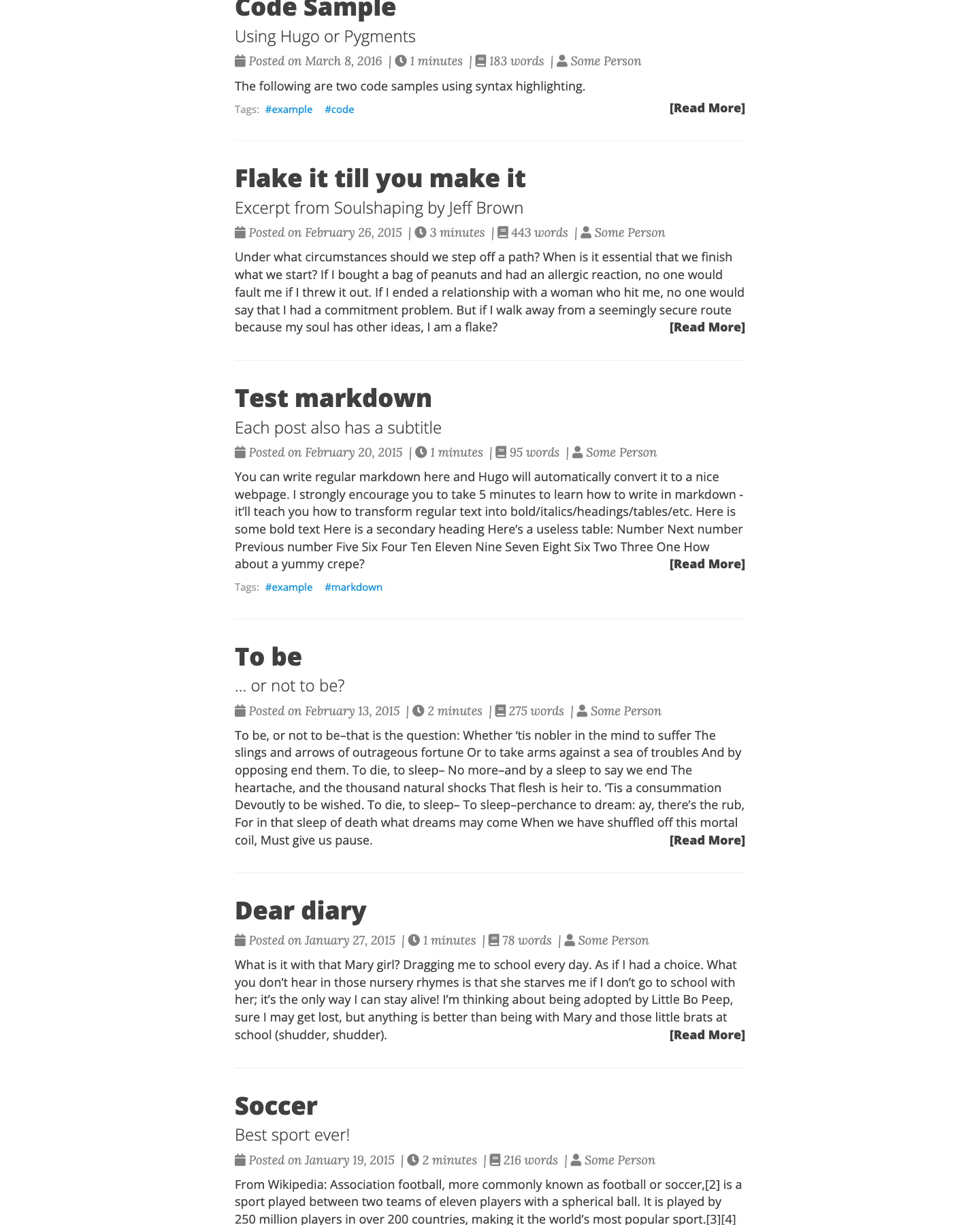 Beautiful Hugo website template, / page, part 2