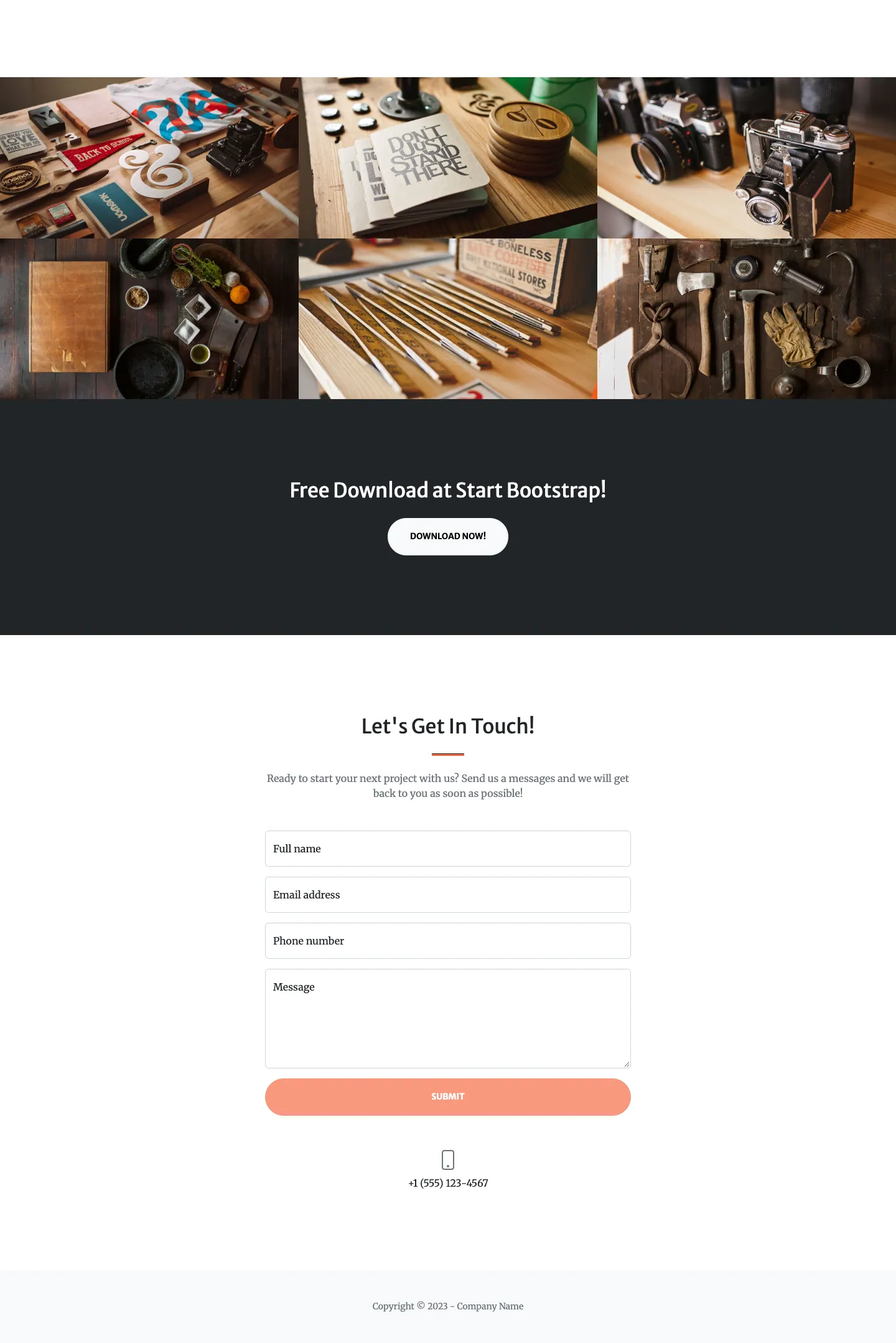 Creative website template, /startbootstrap-creative/ page, part 2