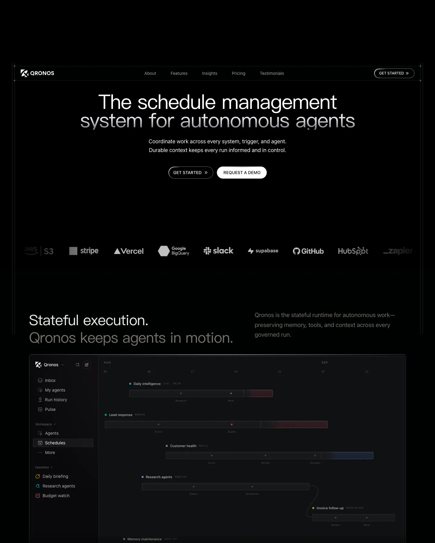 Qronos AI/SaaS Product Template website template, / page, part 1