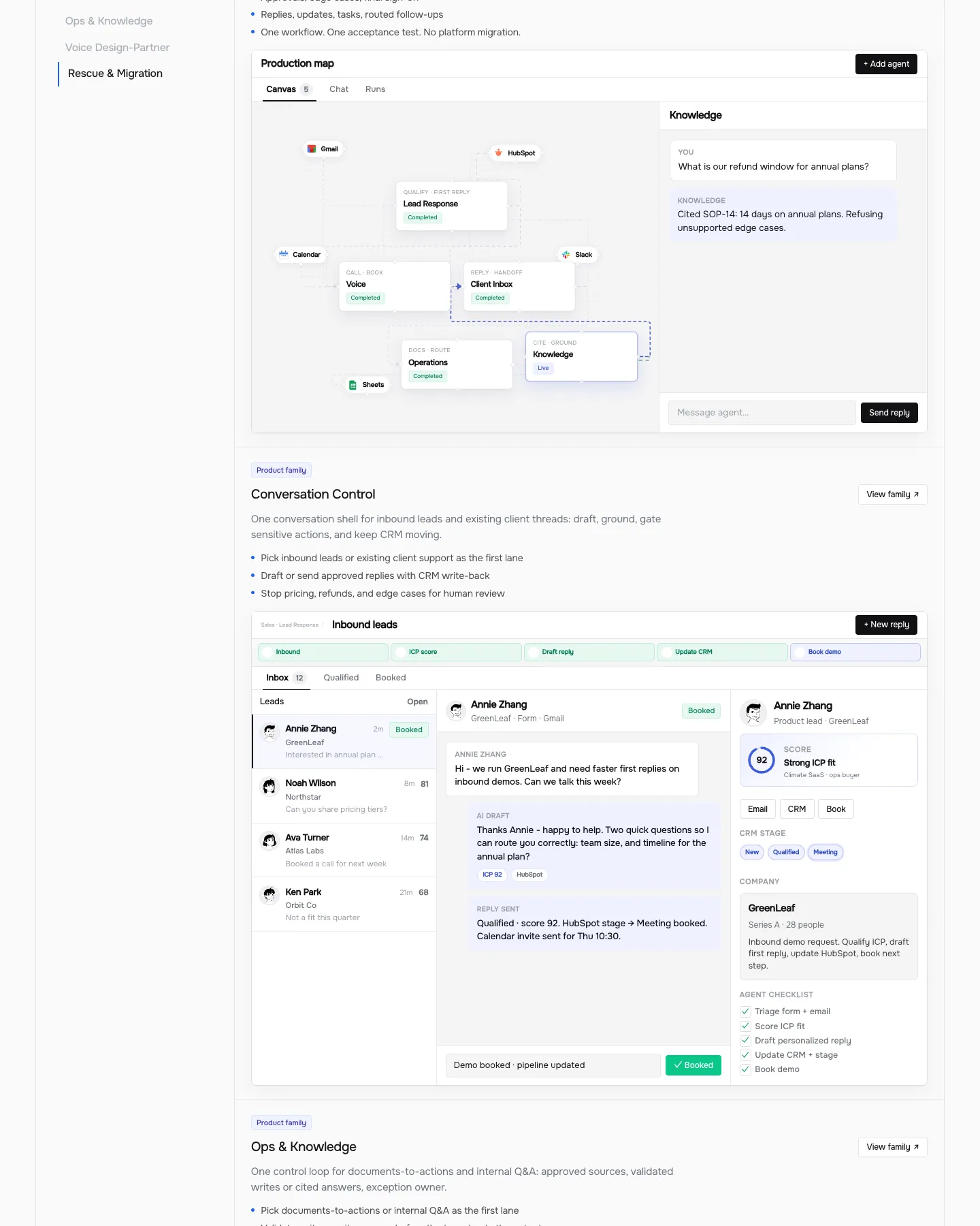 Northstar - AI Agency & Agent Studio Site website template, / page, part 2