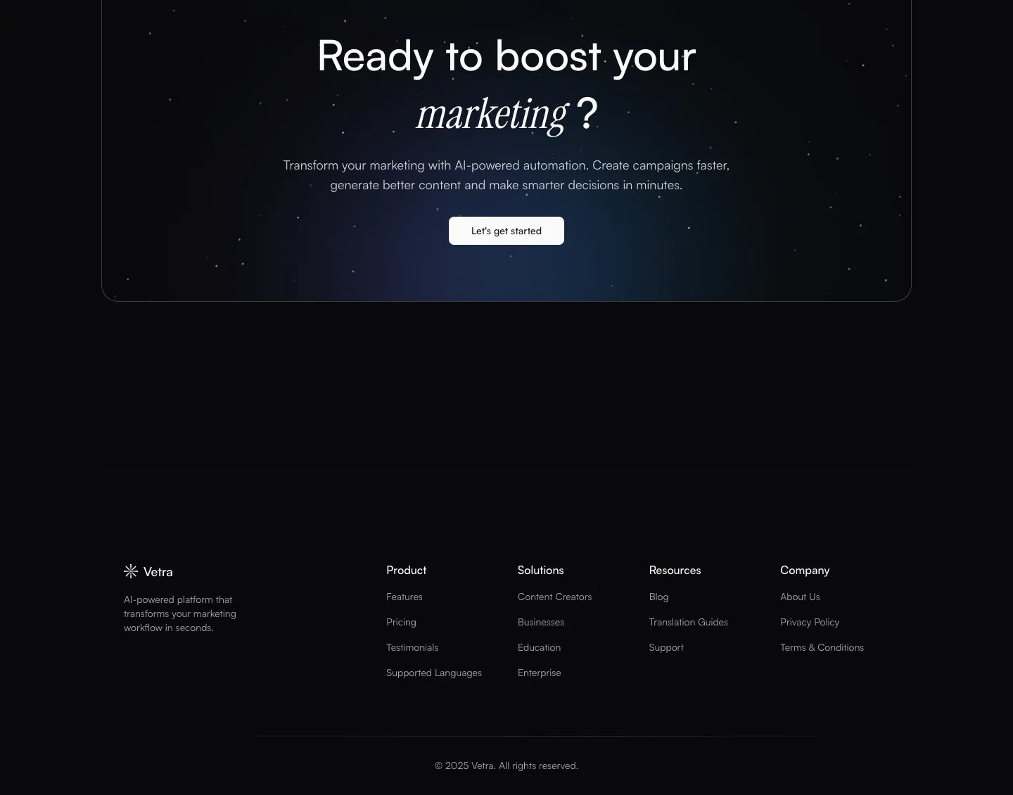 Vetra website template, / page, part 5