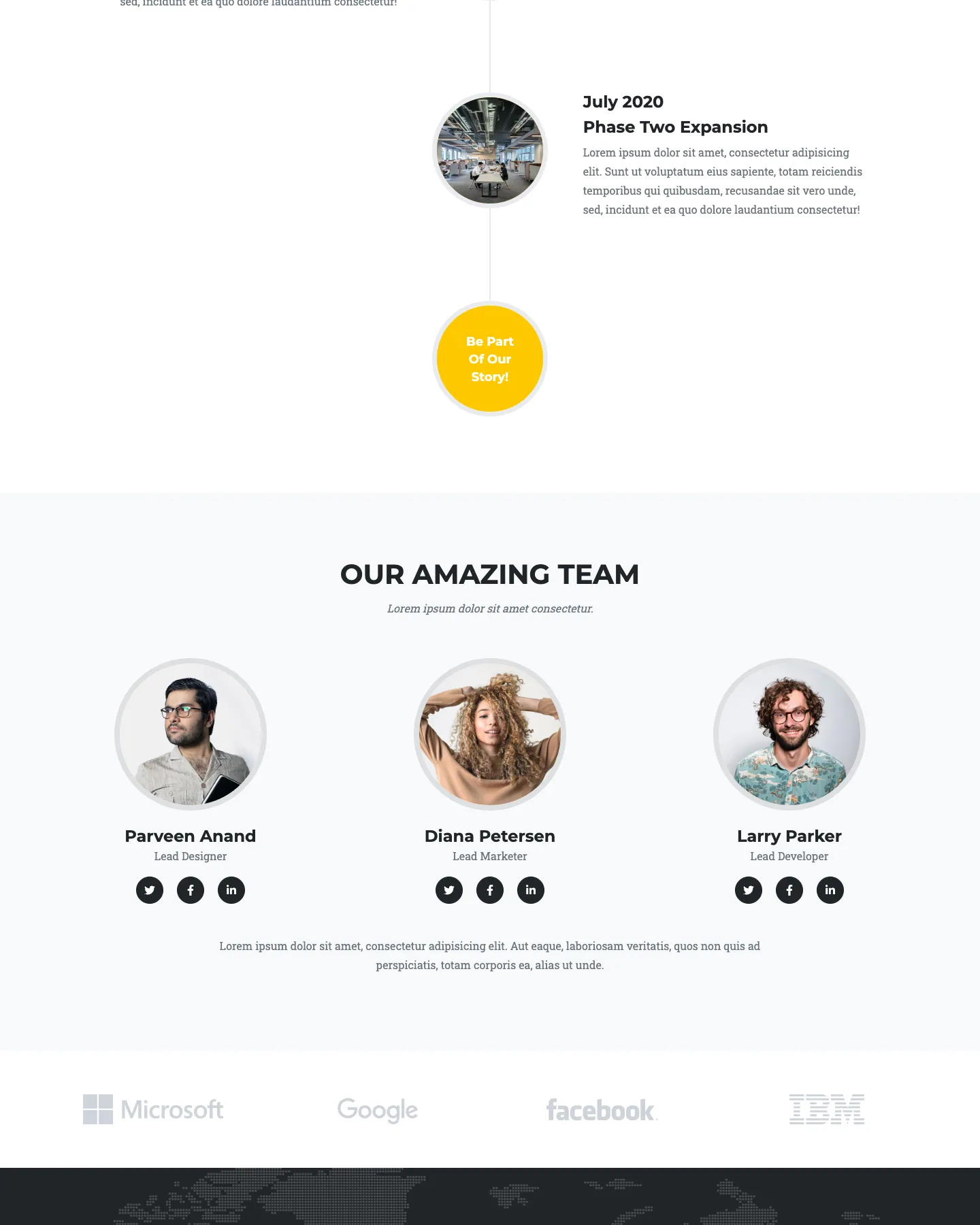 Agency website template, /startbootstrap-agency/ page, part 3