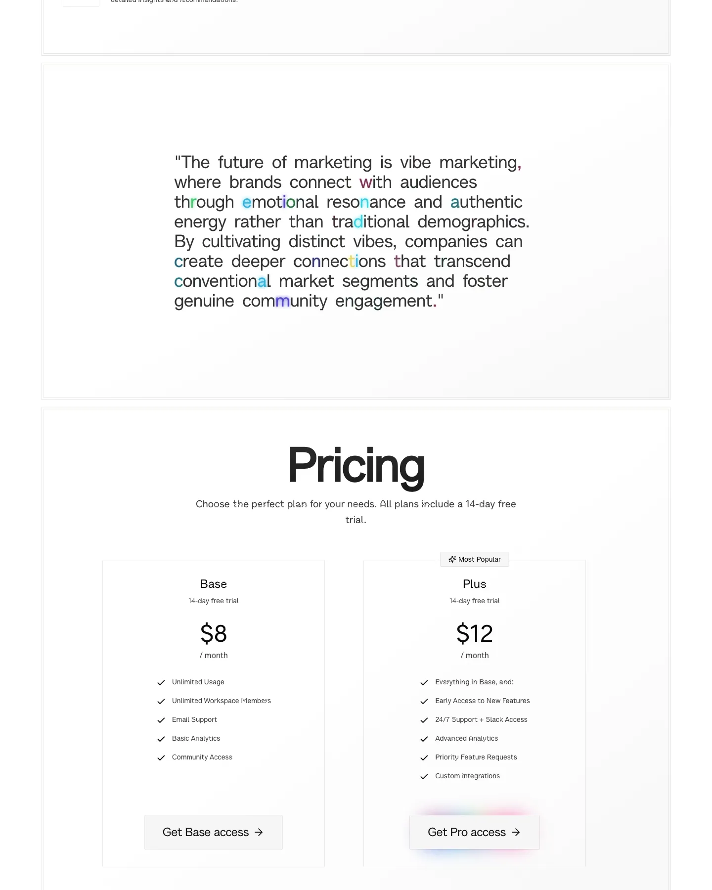 Polar Subscription website template, / page, part 2