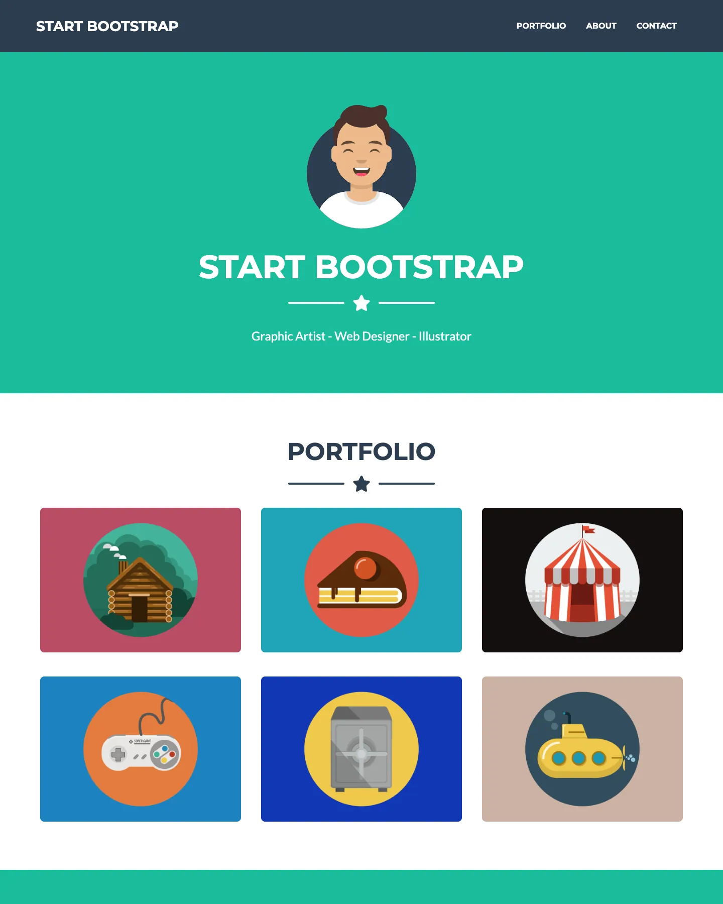 Freelancer website template, /startbootstrap-freelancer/ page, part 1