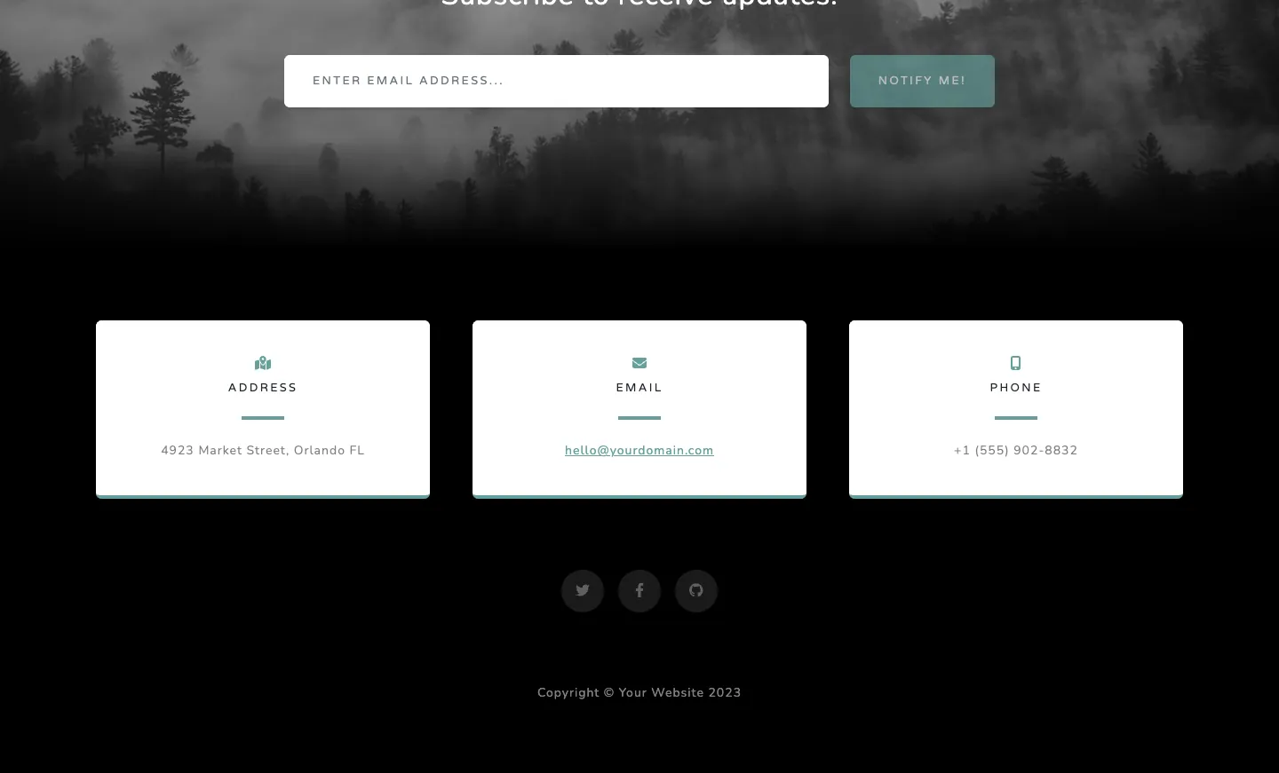 Grayscale website template, /startbootstrap-grayscale/ page, part 3