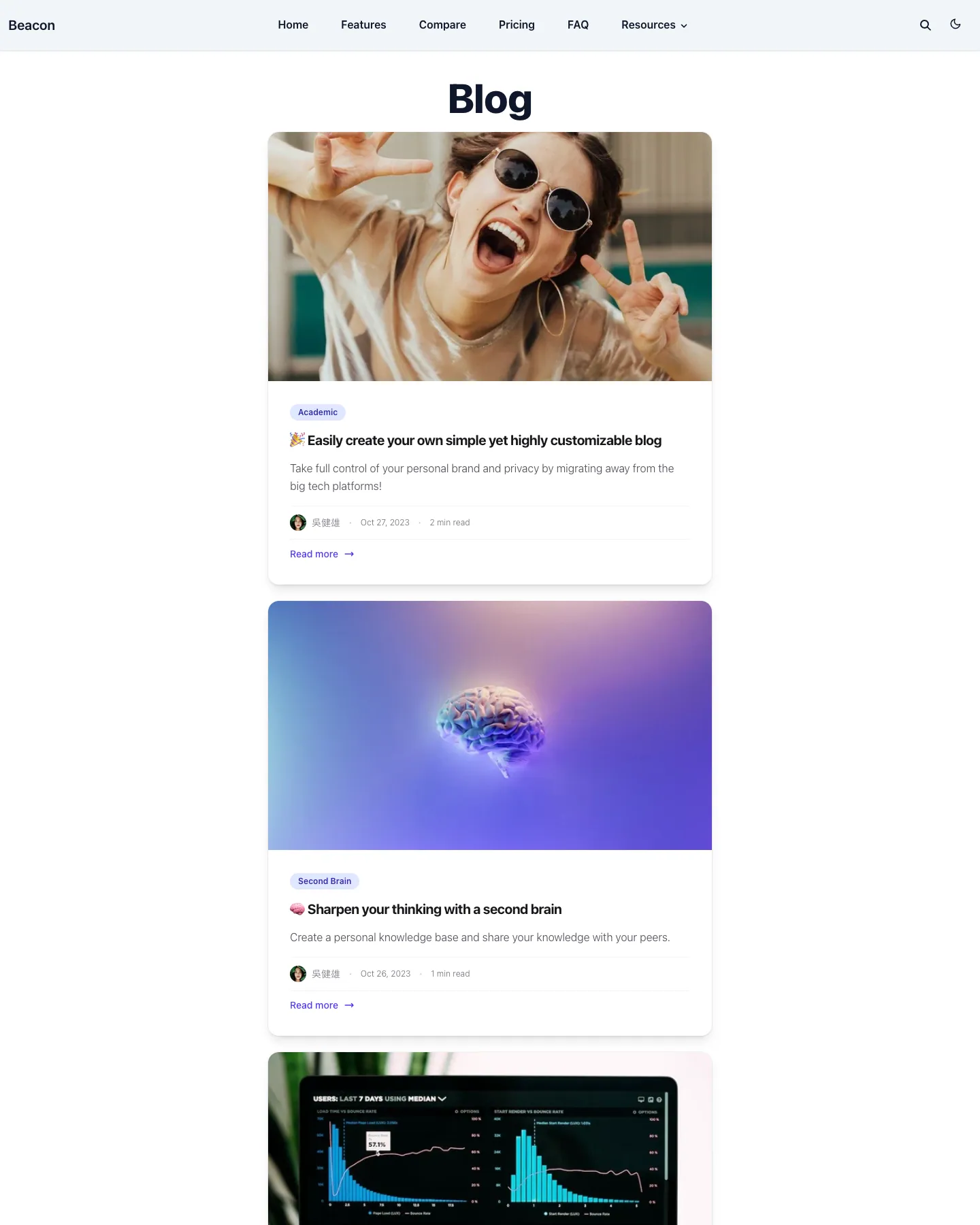 Hugo Blox - Tailwind website template, /blog/ page, part 1