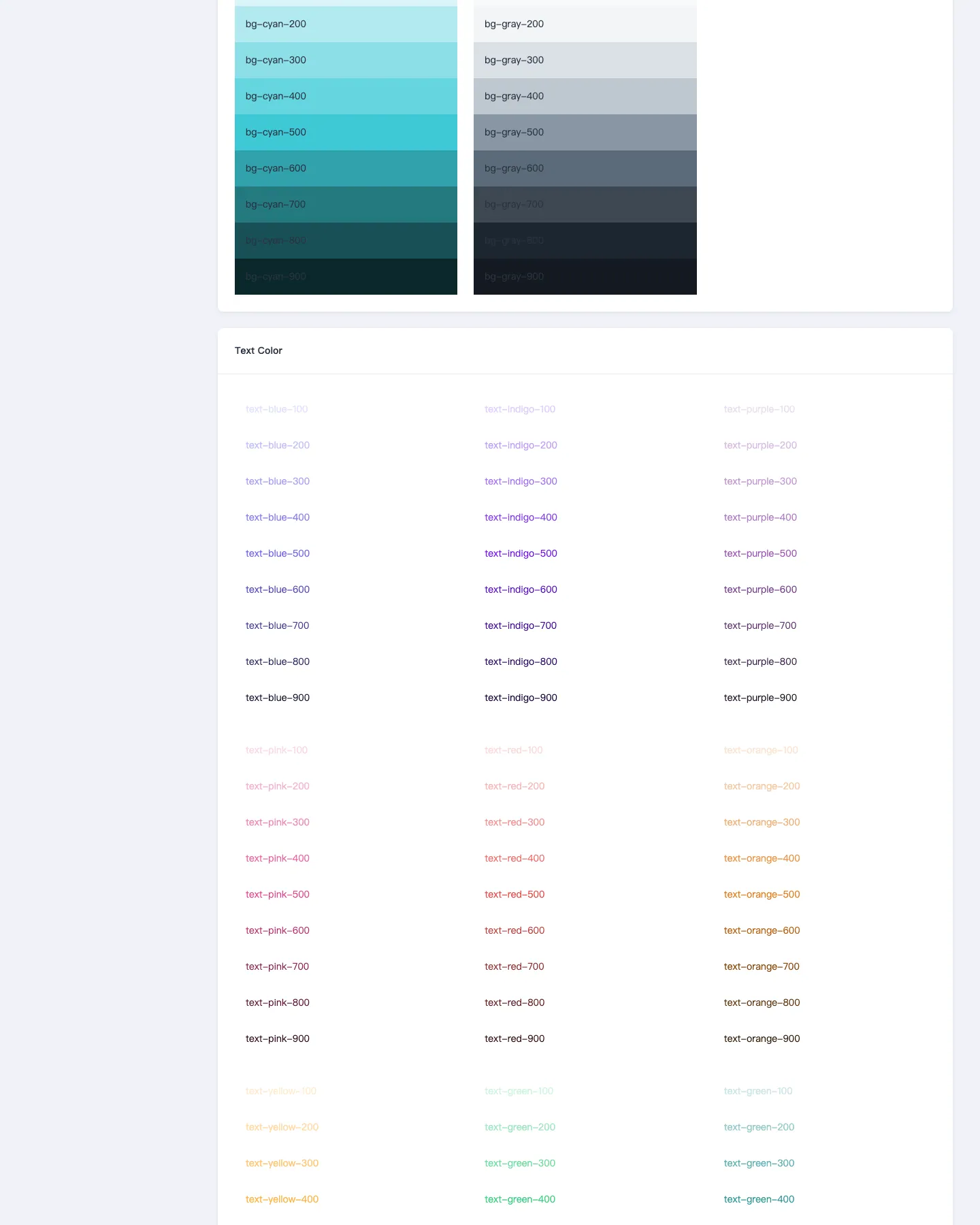 DashboardKit Free React Admin Template website template, /react/free/color page, part 2